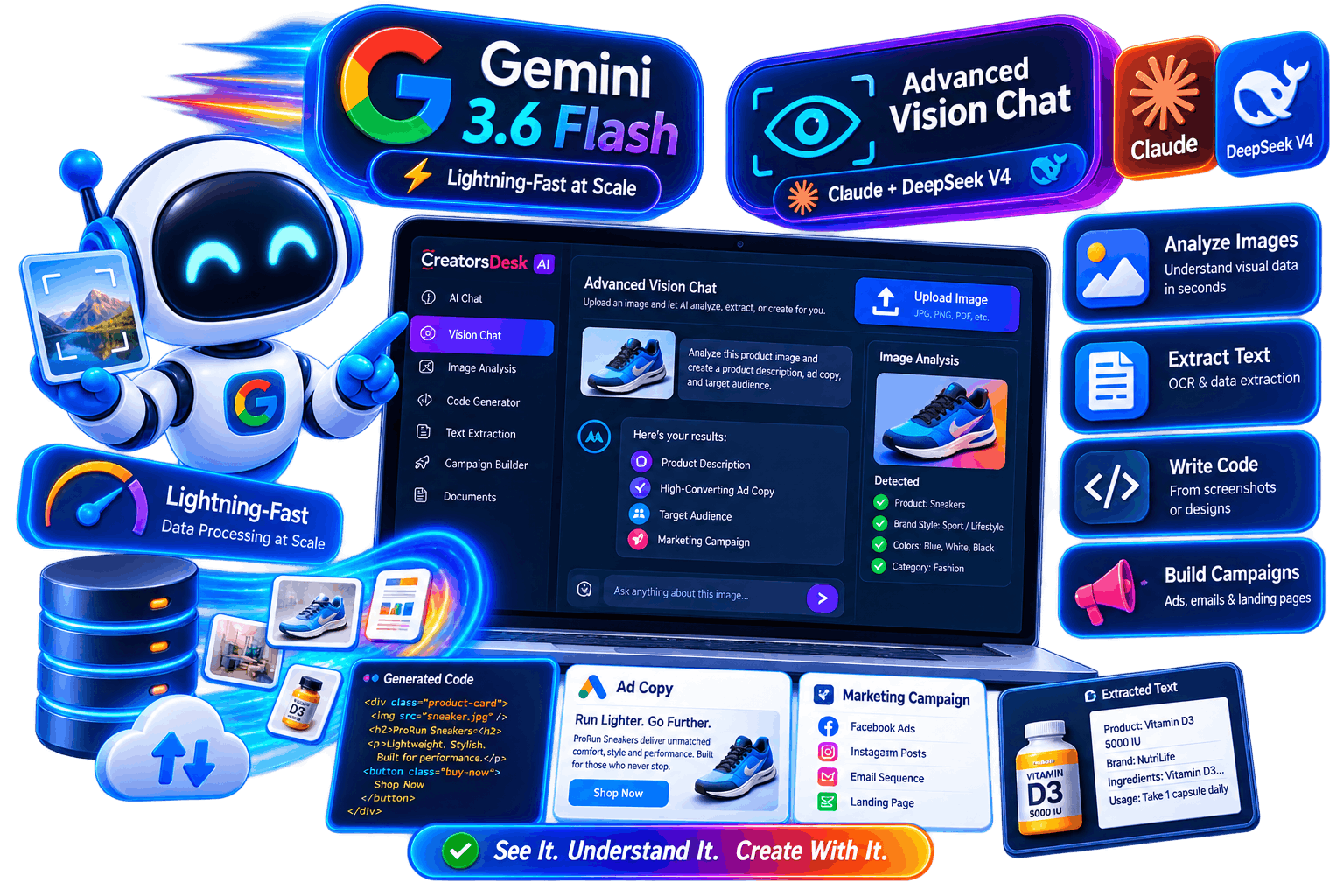 Gemini 3.6 Flash & Advanced Vision Chat